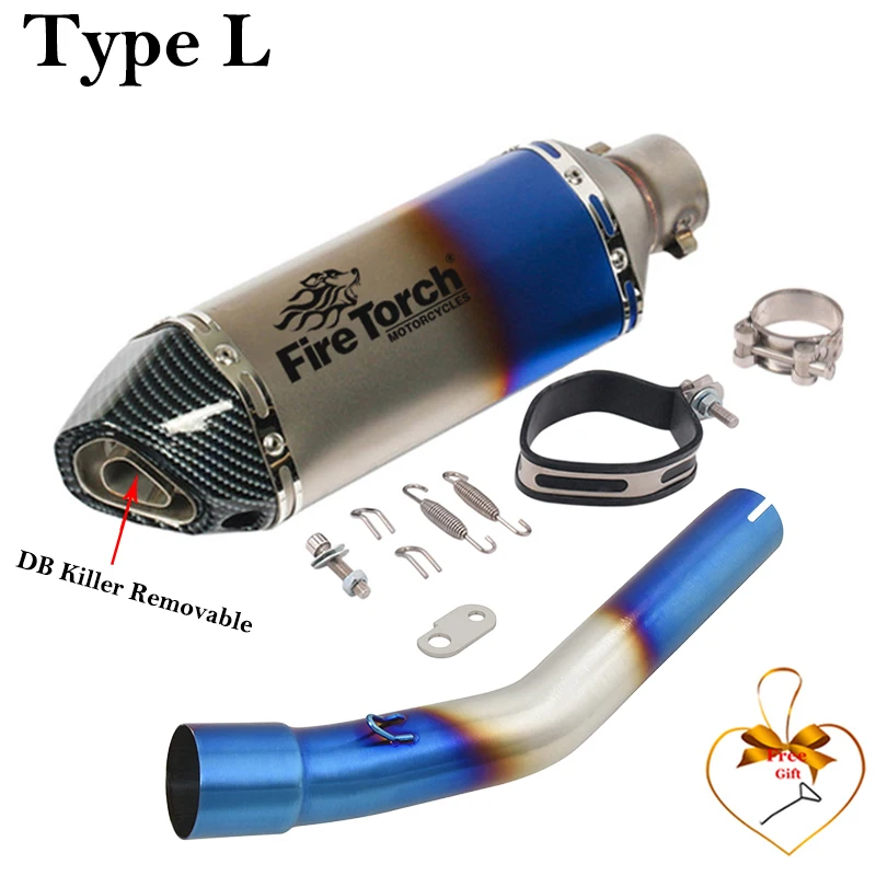 Slip On For YAMAHA Tenere700 Tenere 700 XTZ700 XTZ-700 2019 - 2023 Motorcycle Exhaust Escape Middle Link Pipe Muffler DB Killer
