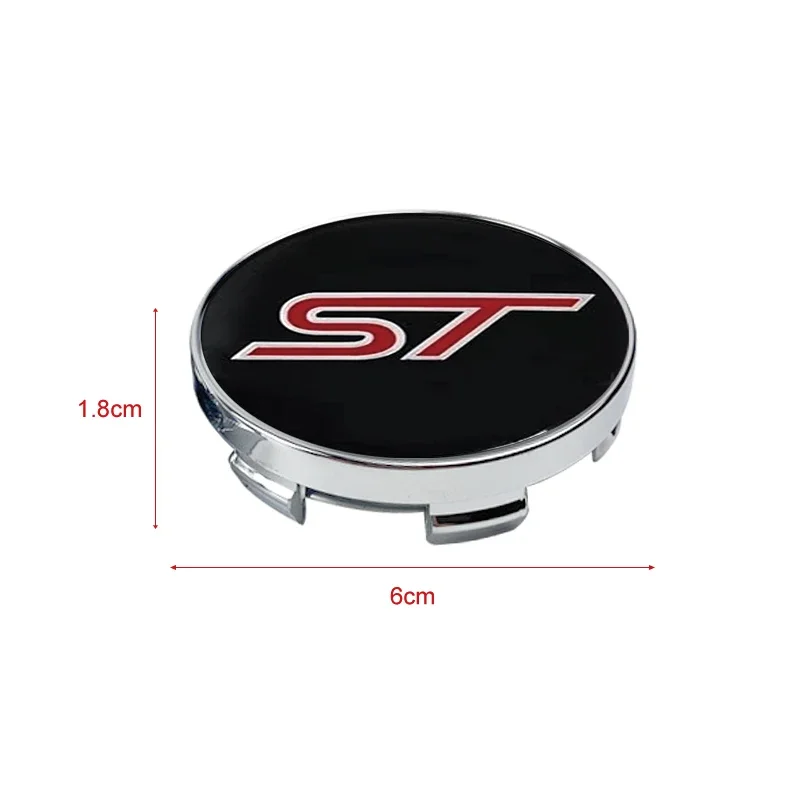 4pcs 60mm Car Wheel Center Hub Caps Protector Decorations Car Accessories For Ford ST FOCUS 2 Fiesta MK2 MK3 MK4 Car Accessories