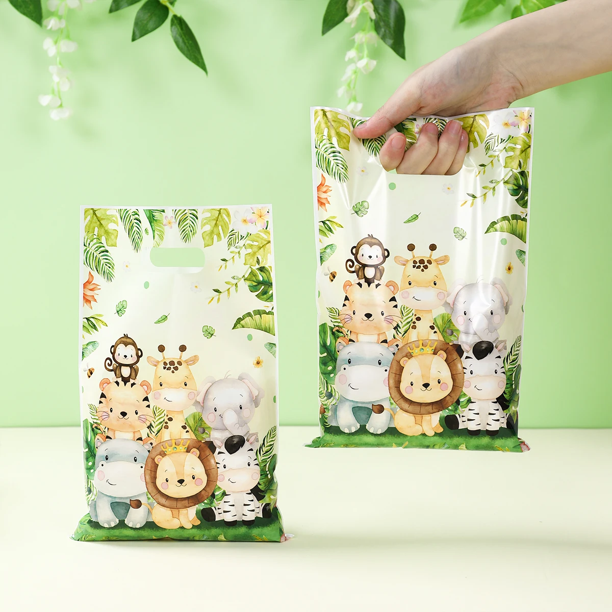 Torby na prezenty urodzinowe Safari Torby na prezenty urodzinowe Wild One Dekoracja urodzinowa Jungle Birthday Candy Bags Baby Shower Decor