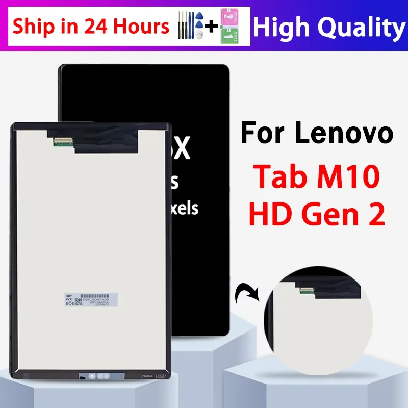 101インチ-lenovo-smart-tab-m10-hd-第2世代-x306-tb-x306x-tb-x306f-lcdディスプレイ-タッチスクリーンデジタイザーアセンブリ交換用-新品