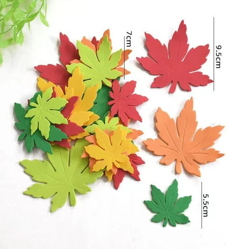 JoyWorld 20pcs EVA Foam maple leaves decorative stickers 3D Wall Door Blackboard stickers kindergartens primary school