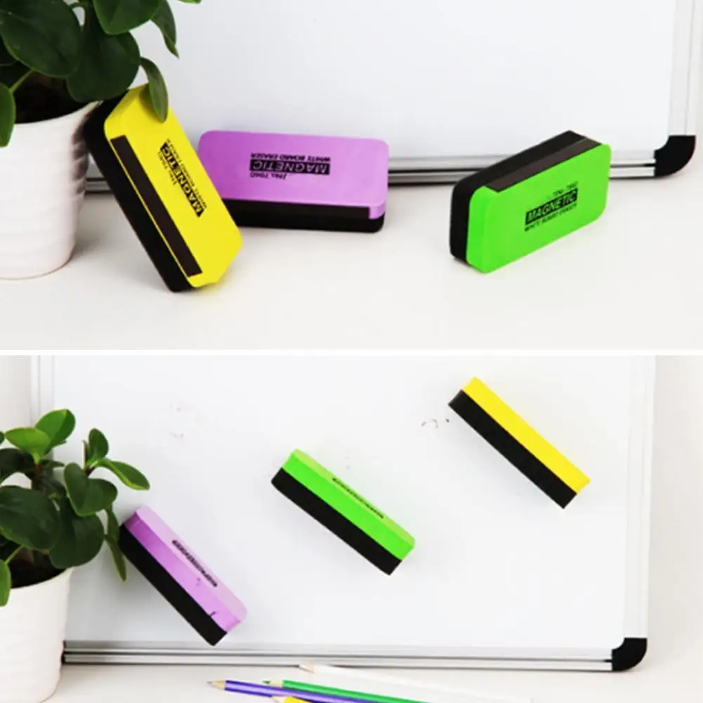 1/3Pcs High-end Magnetic Blackboard Chalkboard Whiteboard Eraser Cleaner Dry Wipe Marker Pen Duster White Black Chalk Board