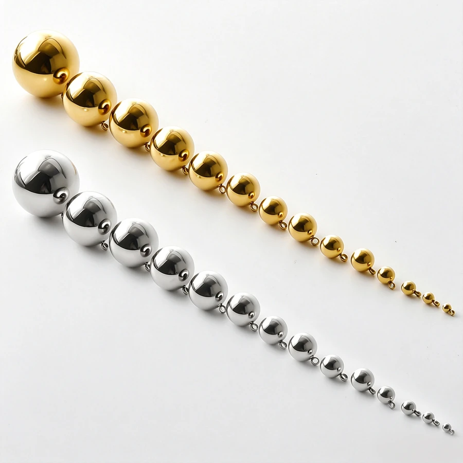 3/6pcs Big Round Three-Dimensional Stainless Steel Ball Charms For Jewelry Making Bulk No Fade Globe Pendant Handmade Materials