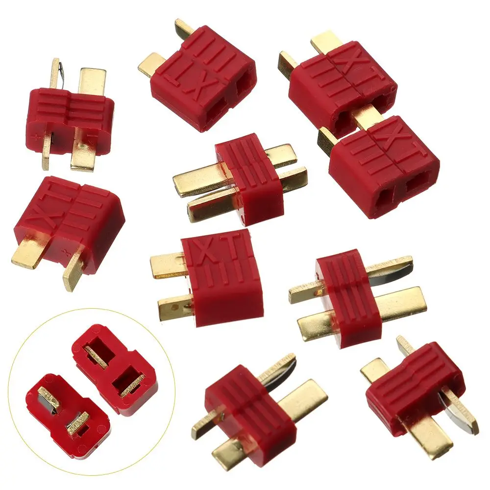 For RCLiPo Battery Deans Style Multiple Battery Wire Welding T-plug Male&Female Deans Connectors Specifications T Plug