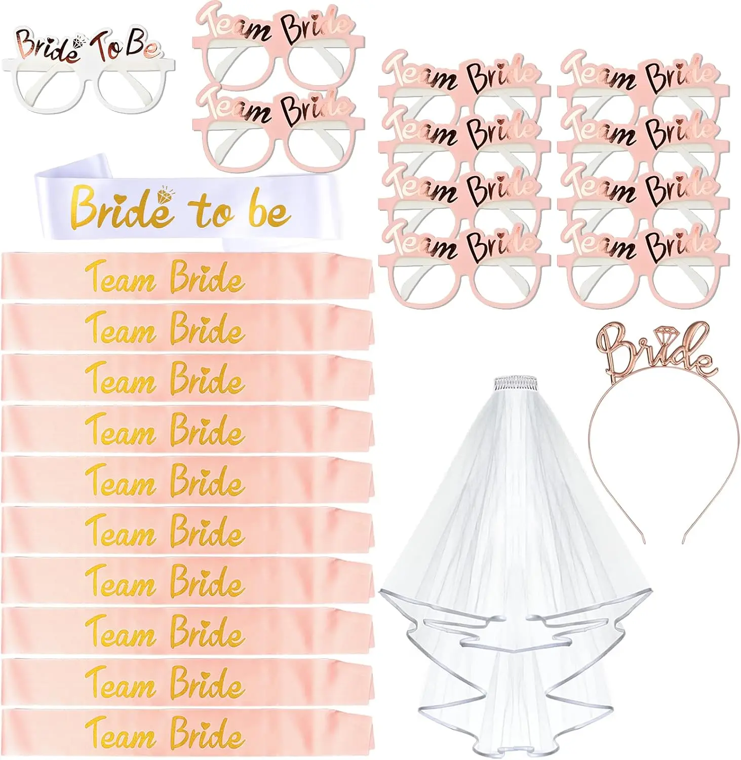 

24 шт., набор поясов для невесты, аксессуары для свадебного душа, подарки для подружки невесты