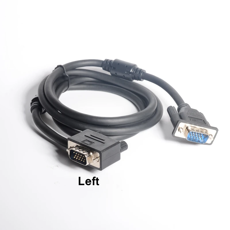 Стандартный 15-контактный кабель VGA «папа-папа», прямой или угловой разъем для компьютерного монитора, шнур SVGA, провод для рабочего стола