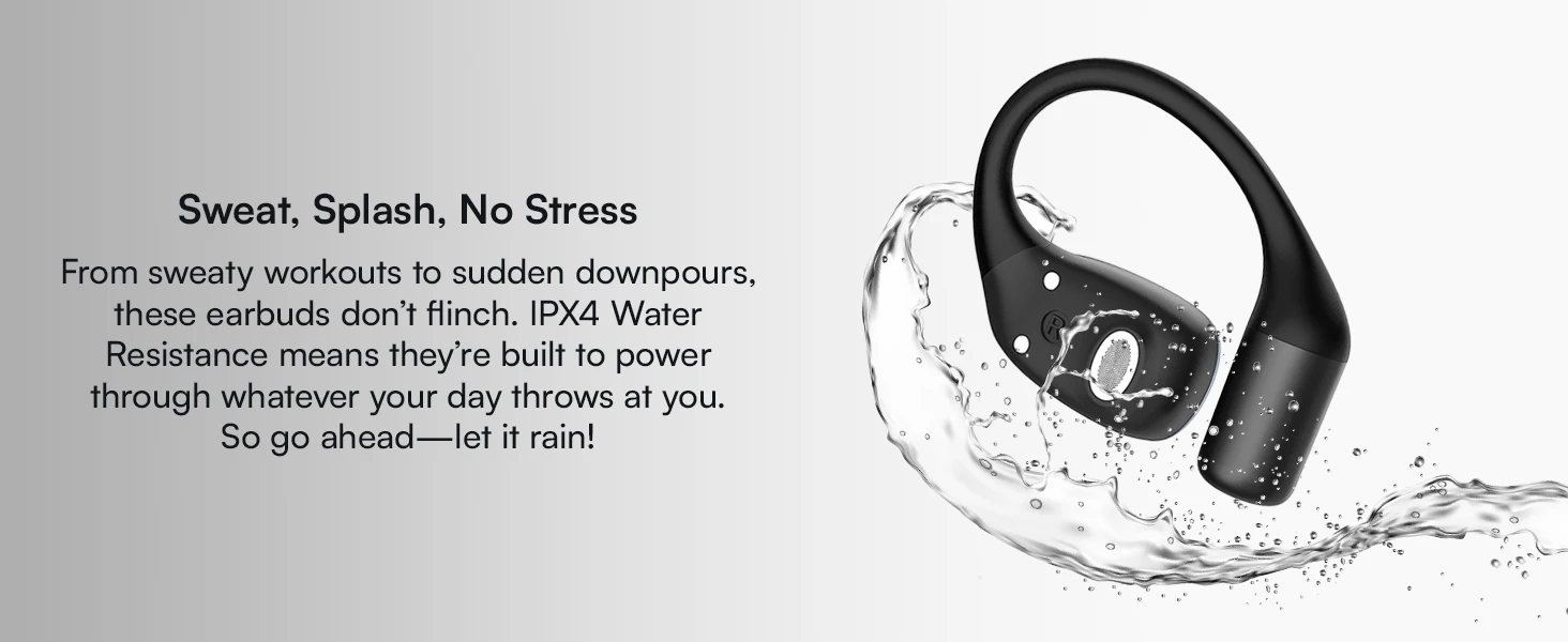 Water Resistant, Earbuds, Fitness, Open Audio, Weatherproof