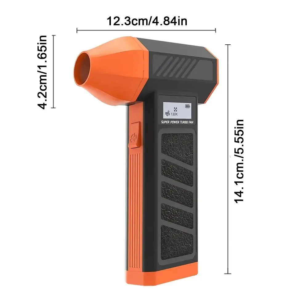130000RPM 미니 폭력 터보 팬 4 바람 속도 충전식 진공 청소기 LED 조명 전원 디스플레이 휴대용 고속 팬