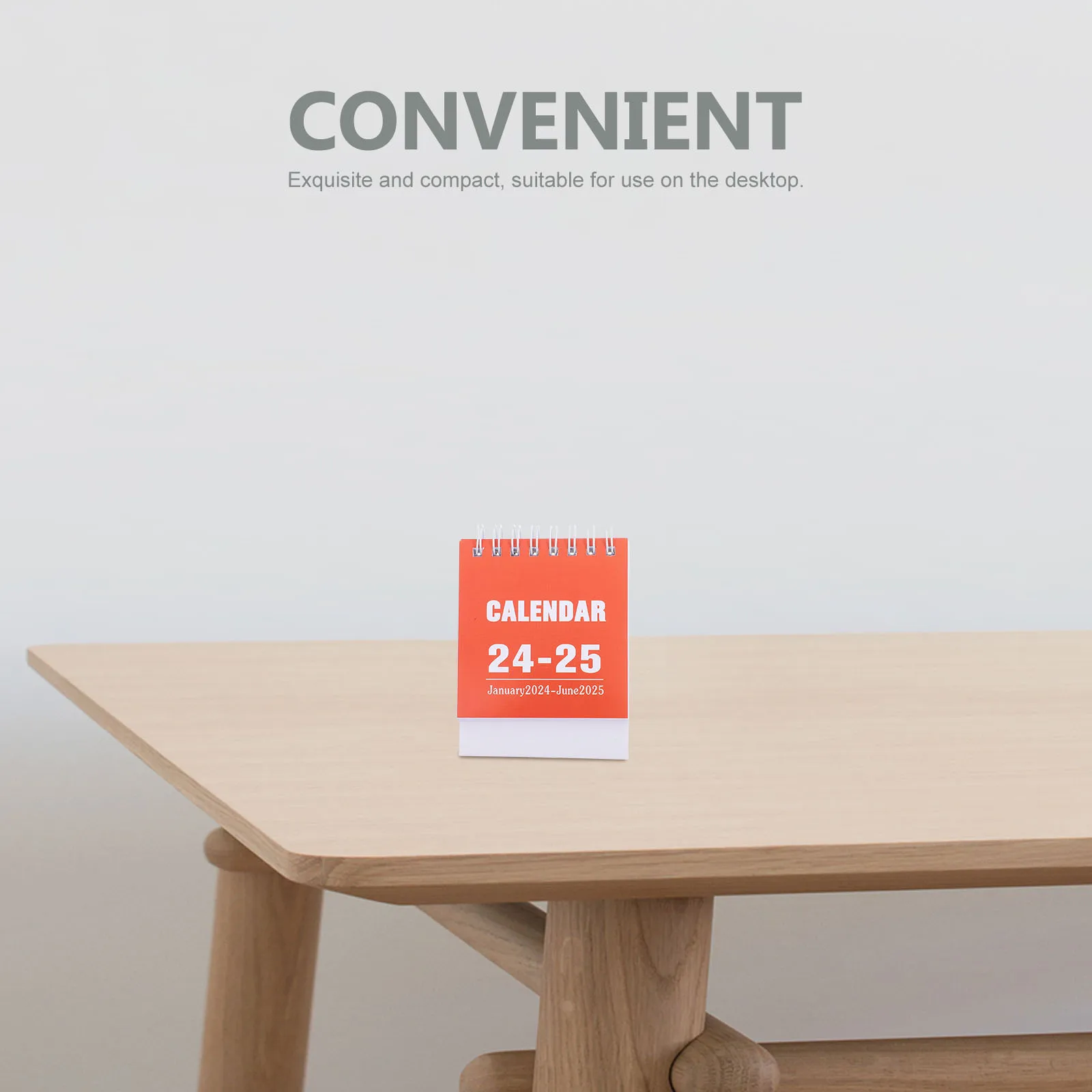

Desk Calendar Mini Flip for Table Small Decorative Standing Orange Desktop Calendars Office