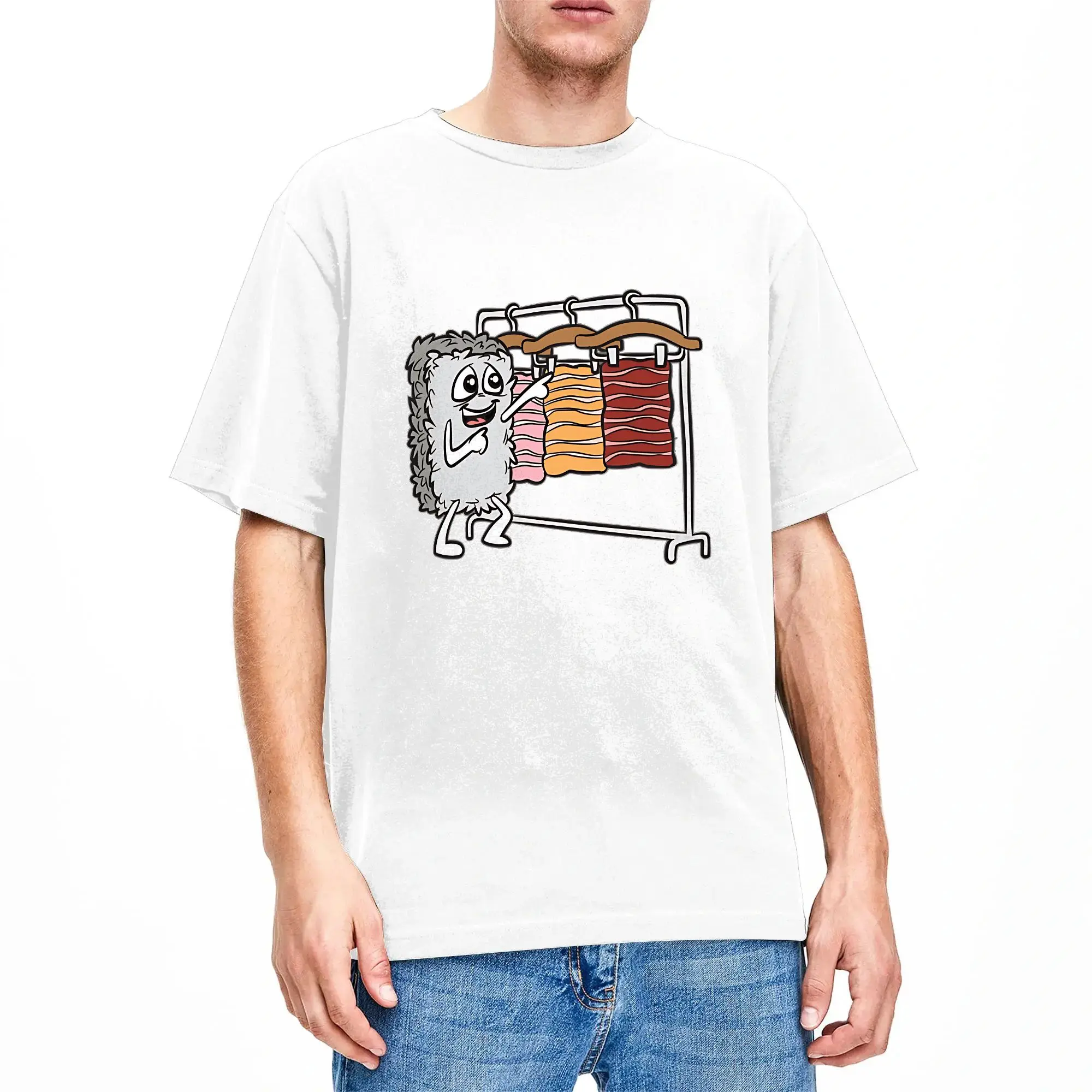 Sushi Wardrobe T Shirt for Men Women Pure Cotton Fun T-Shirts Crewneck Sushi Wardrobe Tee Shirt Short Sleeve Clothes Printed