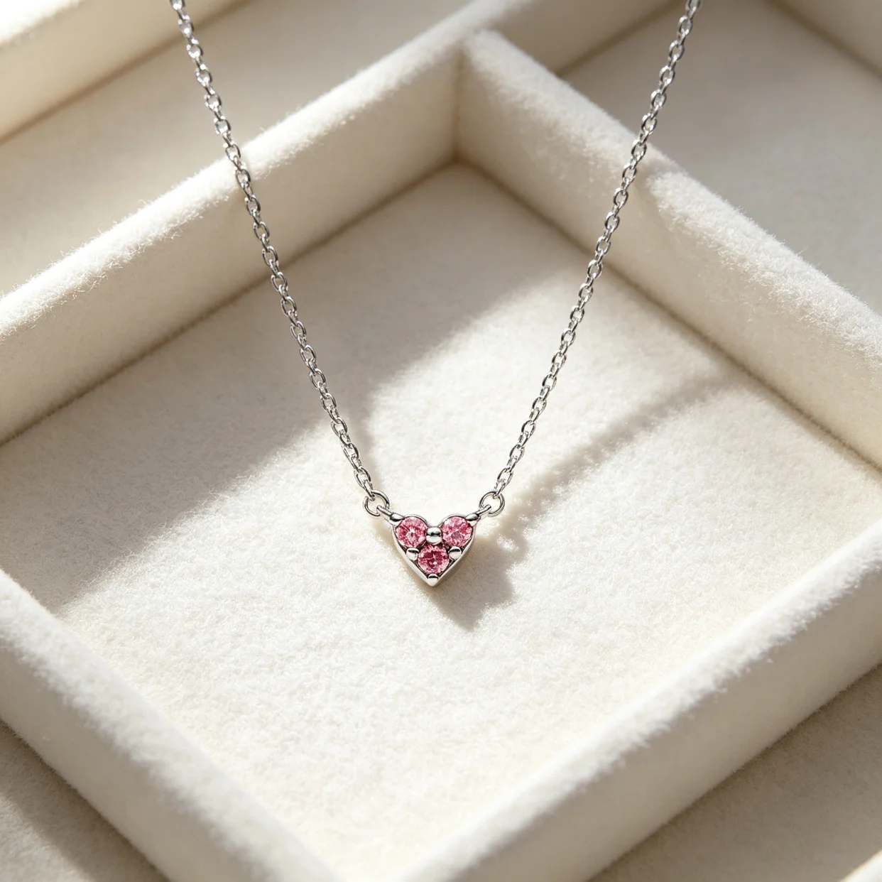 Modische herzförmige Halskette, Schmetterlings-Blumen-Halskette, S925 Sterlingsilber-Schmuck, geeignet als Geburtstagsgeschenk für Frauen. – Detail 4