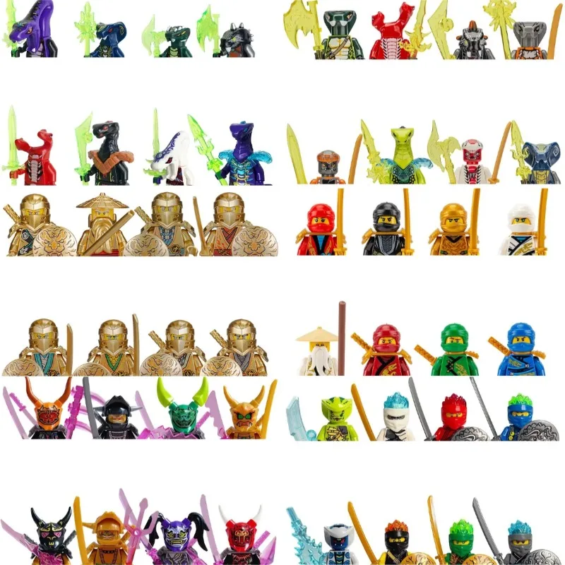 2026 Ninja Figures Garmadon Jay Zane Kai Nya Lloyd Samukai Cole Harumi Ultra Violet Pyro Snake Morro For Kids Blocks Ornament