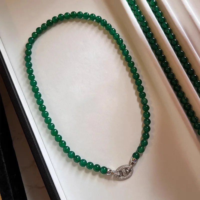 Neue Ankunft 100% Natürliche Grüne Chalcedon 14K Gold Gefüllt Weibliche Perlen Kette Halskette Förderung Schmuck Für Frauen Geburtstag geschenke – Detail 7