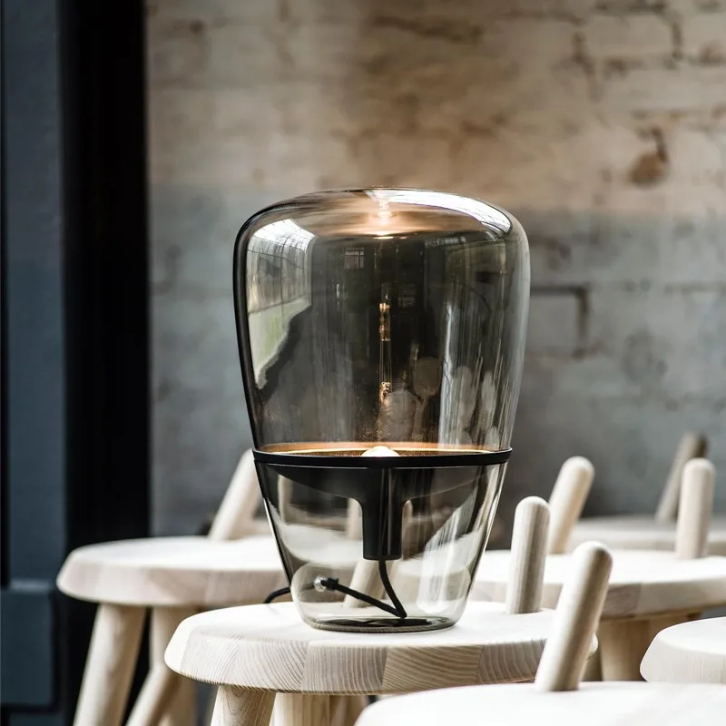 Czech Designer Desk Glass Table Lamp Light Bedroom Study Living Room Personalized Creative Bedside Vitreous LIghting Home Decor