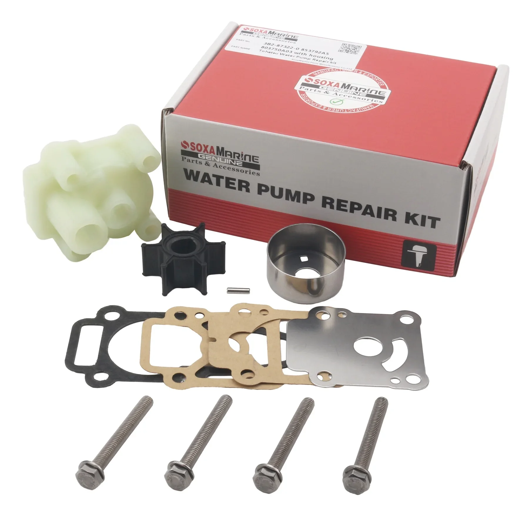 

3B2-87322 Water Pump Rebuild Service Kit for Nissan Tohatsu 4S 8HP NS8B 9.8HP M9.8B Outboard Boat Motor