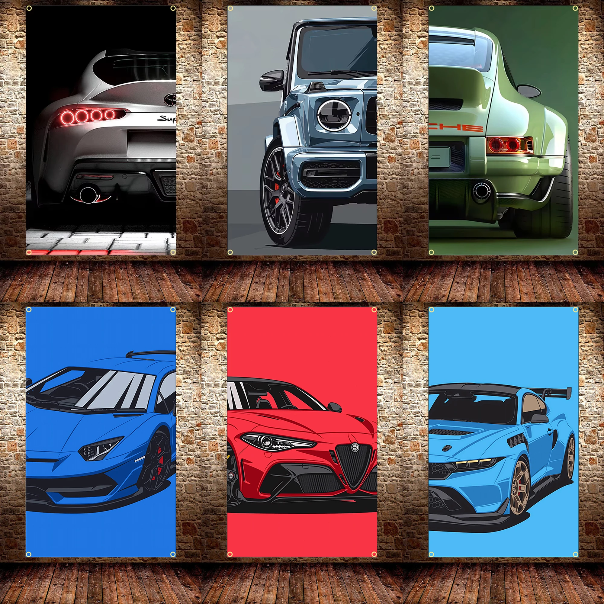 Cool Classic JDM Car Flag Polyester Printed Racing Car Banner 60x90cm 90x150cm Decorative Auto Banners for Fans
