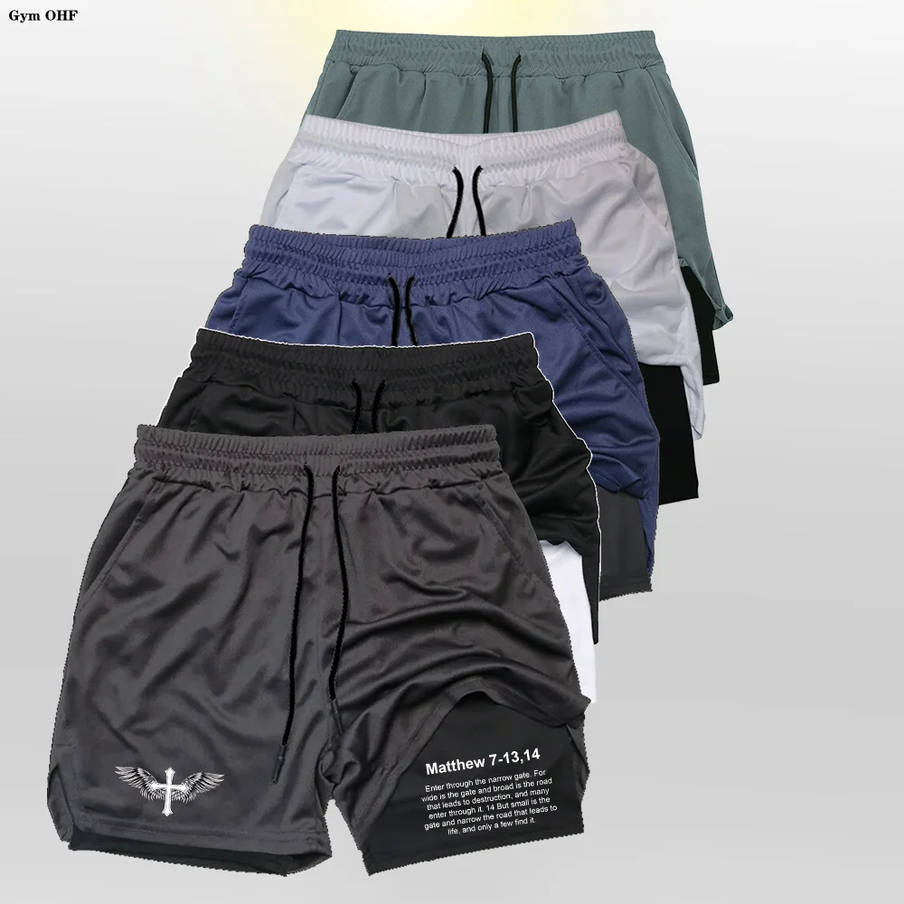 2026 Summer Sports Shorts 2-in-1 Gym Running Shorts Slow Running Casual Sportswear Fitness Double Layer Shorts