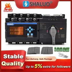 100% New CHNT ATS 125A 250A 400A 630A 4P Dual Power Automatic Transfer Switch With Display Control Panel NXZ-250/4A NXZ-630/4A