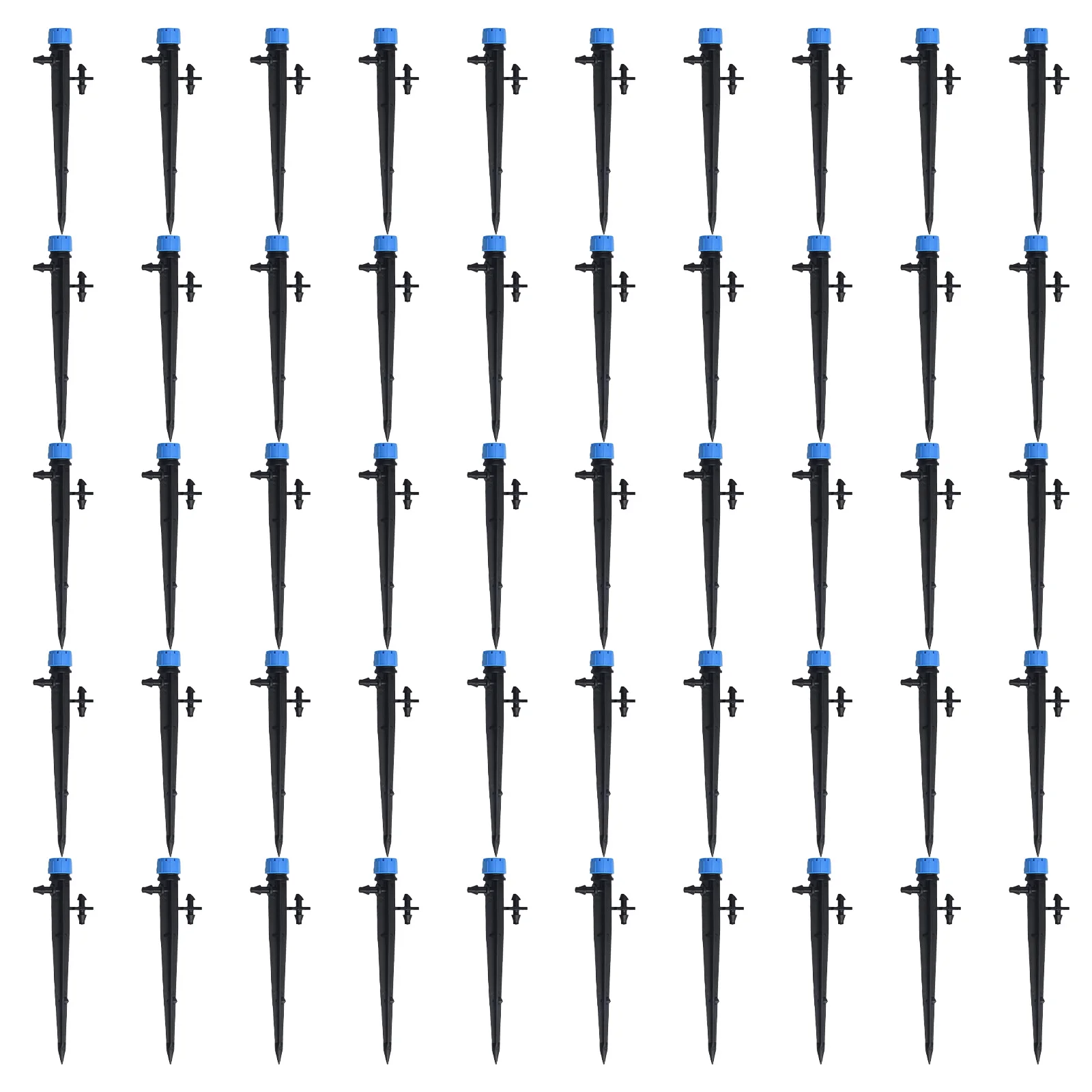 Lightweight High Quality Sprinklers Irrigation Drippers 50pcs/set Adjustable Black/Green/blue/Red For 7mm Tube