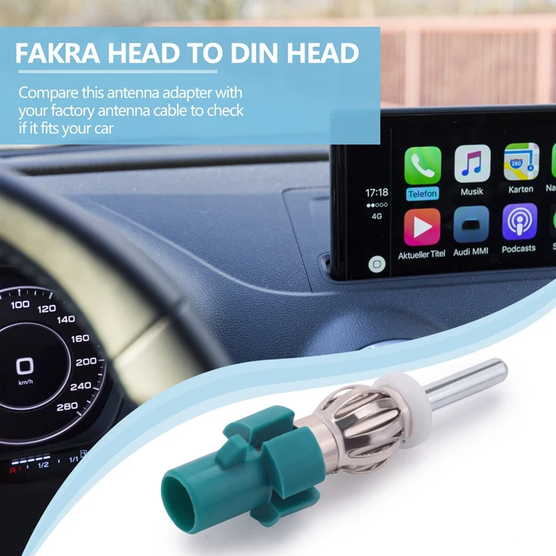 Car Stereo Antenna Adapter FM AM Radio Connector - Fakra to DIN Antenna Plug Converter for Car Receiver