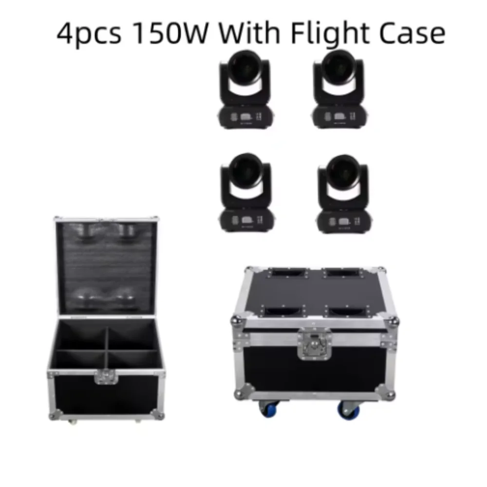 150 Вт Led Beam Spot Wash Moving Head 8 Kleuren 5 Facet Prisma Gobo Stage Light 2 шт./4 шт./вечеринка Flight Case Новая горячая распродажа