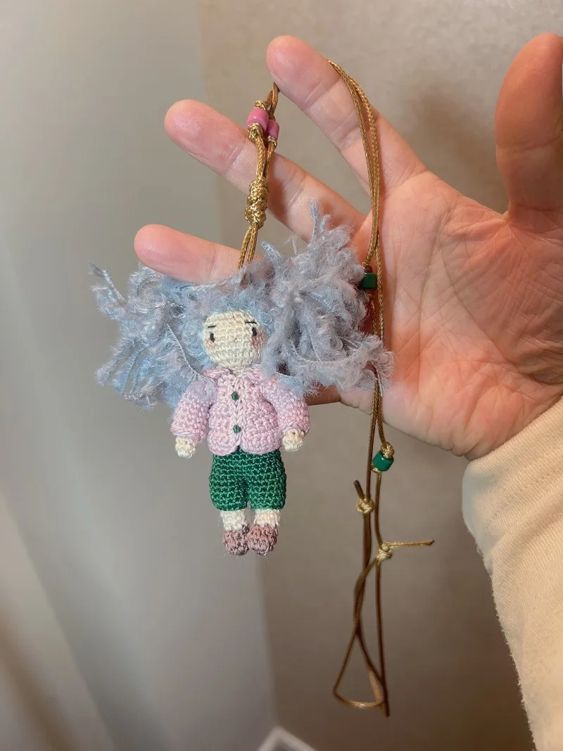 poupee-au-crochet-originale-faite-a-la-main-couple-d'amis-avec-chaine-de-pull-jouet-creatif-cadeau-articles-de-fete