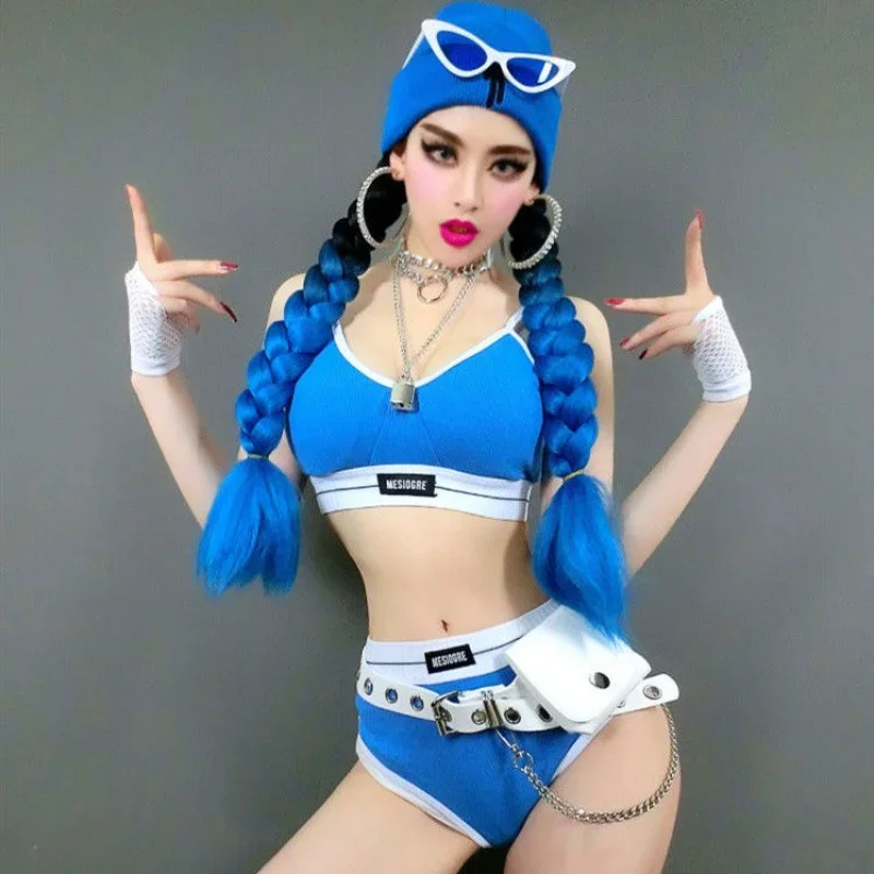 

2025 Новый синий бикини, длинная плетеная шляпа, костюм, сексуальный костюм