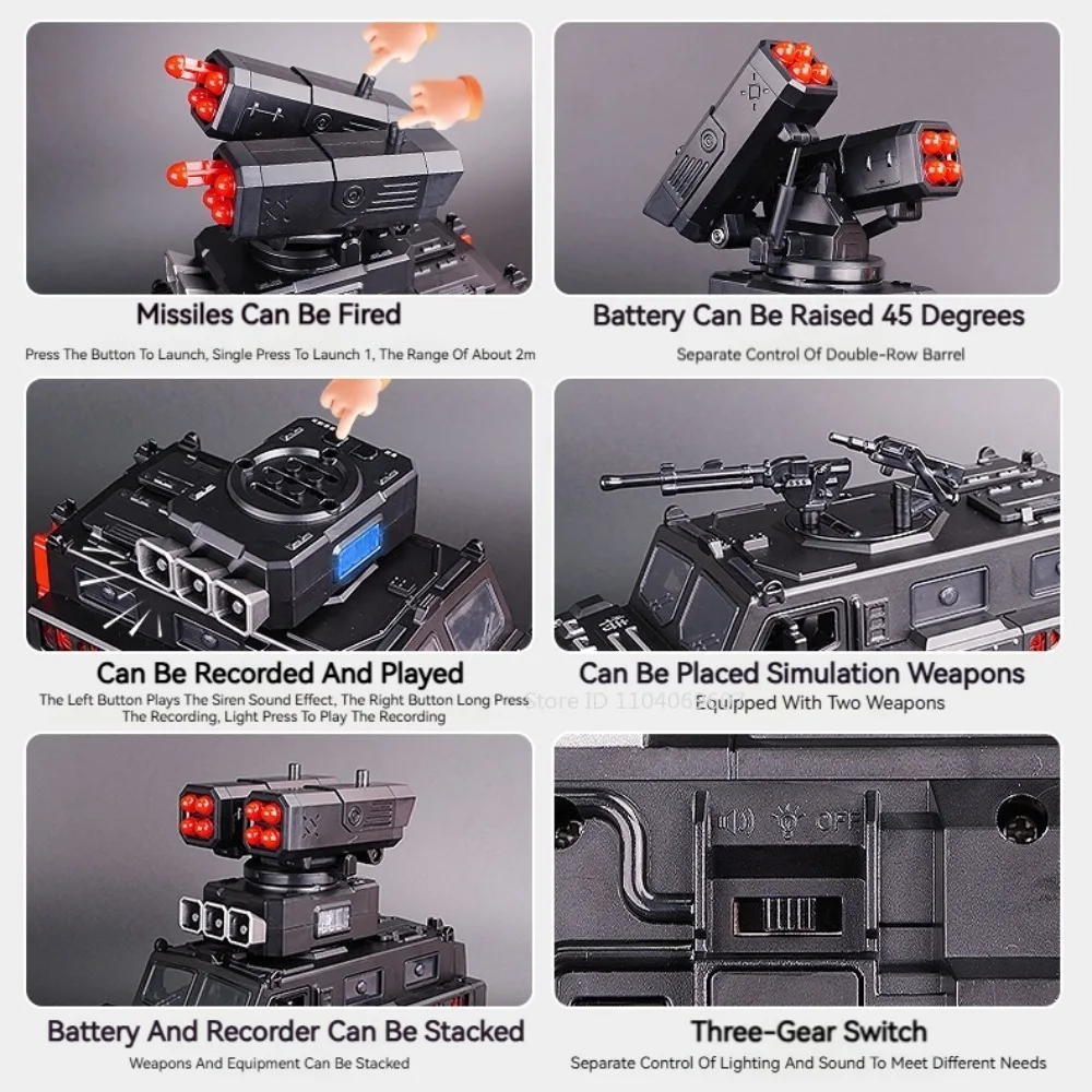 1:50 برج مزدوج نموذج مركبة مدرعة اللعب المعدنية دييكاست العسكرية على الطرق الوعرة سيارات ضوء الصوت التراجع الأبواب مفتوحة الأولاد الهدايا