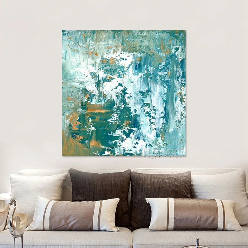 Interior Picture, Canvas Roll Art, Abstract Handmade Oil Paintings, Frameless, New Design, Acrylic Decor, Bedroom Wall Artwork