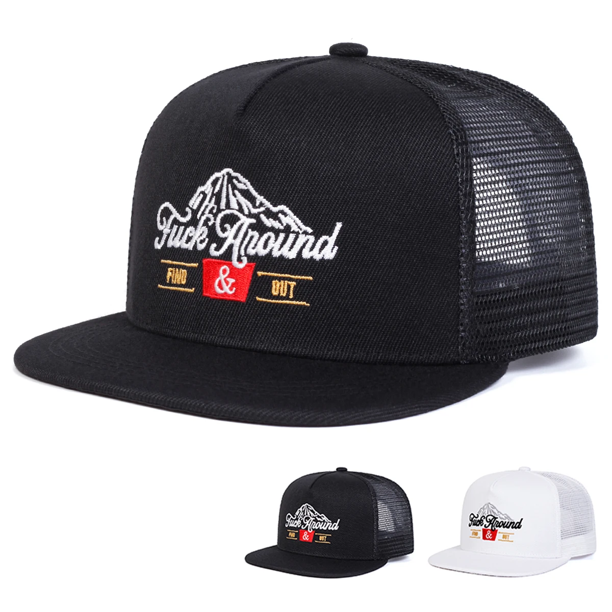 Unisex ANOUND Letter Embroidery Hip-hop Net Hats Spring Summer Outdoor Adjustable Casual Baseball Caps Sunscreen Hat Sports Cap