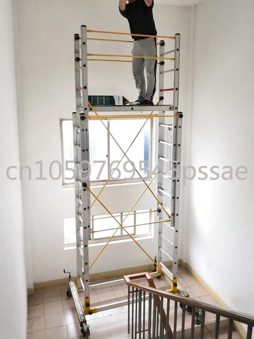 Aluminum Alloy Scaffold Elevator Folding Mobile Engineering Ladder High-altitude Operation Platform Cloud Ladder Ladder