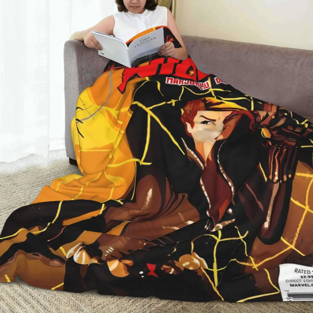 Black Widow Blanket Quality Super Soft Throw Blanket Autumn Airplane Travel Couch Chair Sofa Bed Comfortable Bedspread