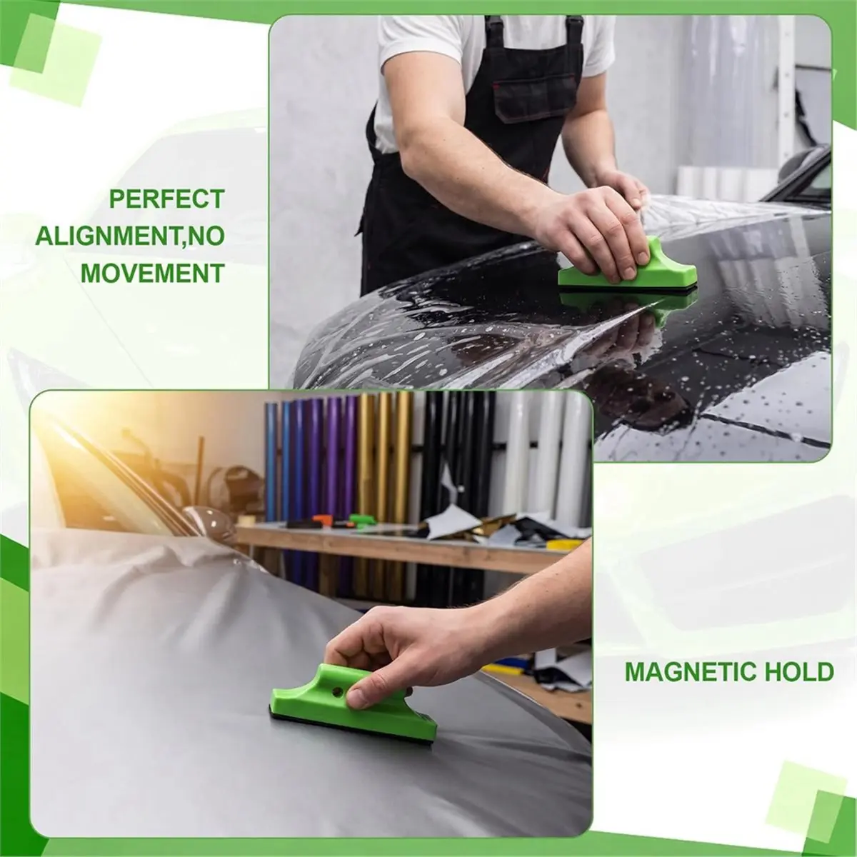 Vinyl Wrap Magnets for Cars Magnetic Magnet Holder Auto Vinyl Wrap Strip Magnet Holder with Anti Scratch Buffer Tint