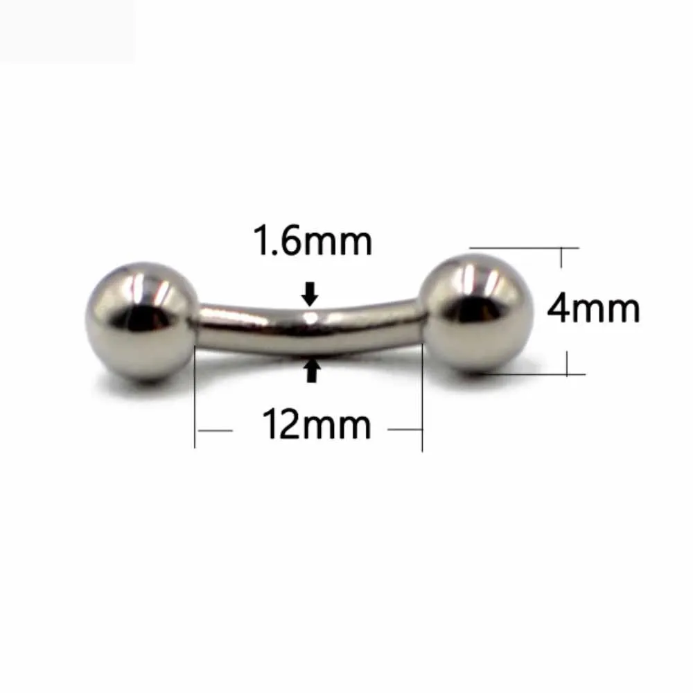 1 Pc New Creative Outer Teeth Curved Rod Multi-function Earrings Breast Ring Piercing Jewelry