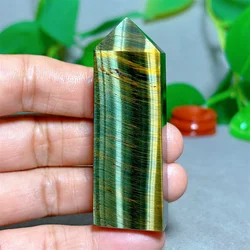 Yellow Blue Tiger Eye Tower Crystal Natural Stone Quartz Stone Minerals Home Decoration Reiki Craft Energy Healing Spiritual