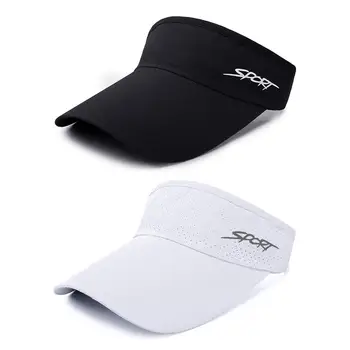 Moderiktiga sommarhattar för kvinnor Sport Casual Solskydd Snabbtorkande Enfärgad Visirhatt Justerbar Lättviktsmössa 6 best sales Sun visor hat - №6