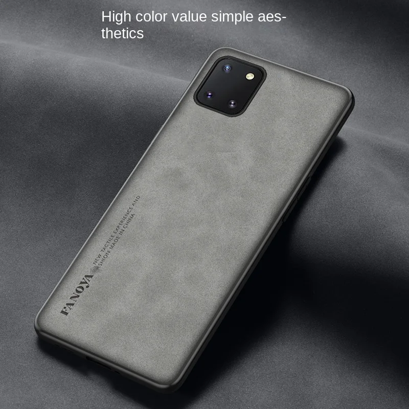 For Samsung Note 10 Lite N770F Case PU Leather Skin Hard Cover Matte Phone Case Silicone Bumper for Samsung Galaxy Note10 Lite
