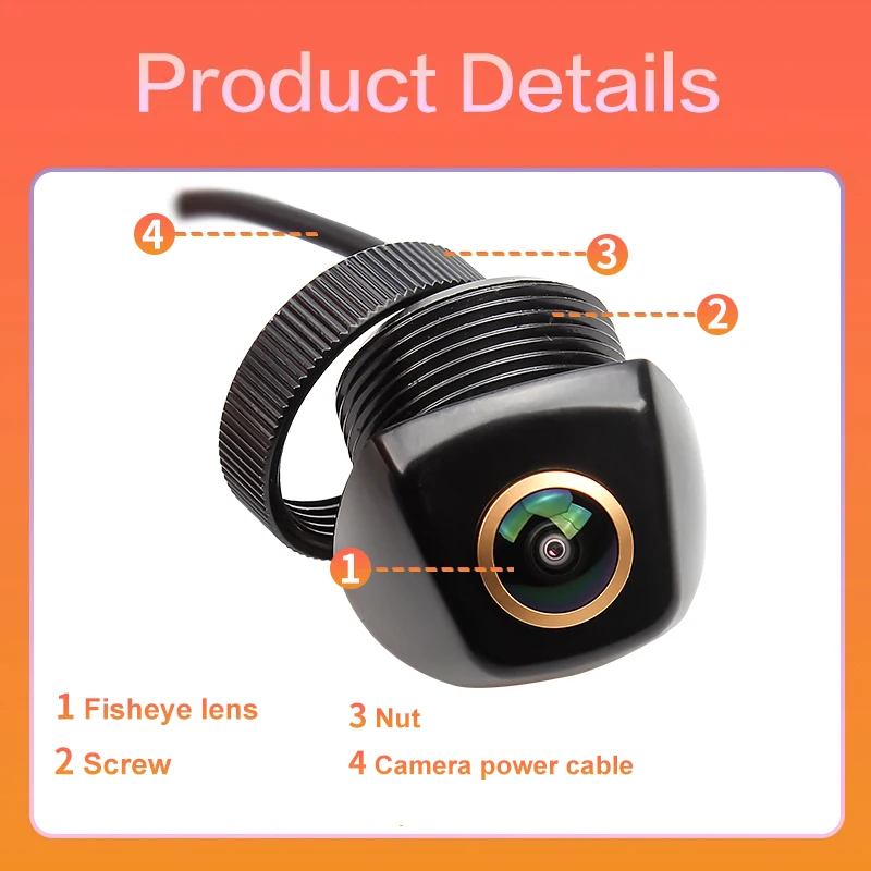 170° AHD 1080P  Vehicle Reverse Backup Camera For BMW 1/2/3/4/5/6/7 Series X3 X5 X6 E53 E70 E71 E72 E83 Trunk Reserved Hole