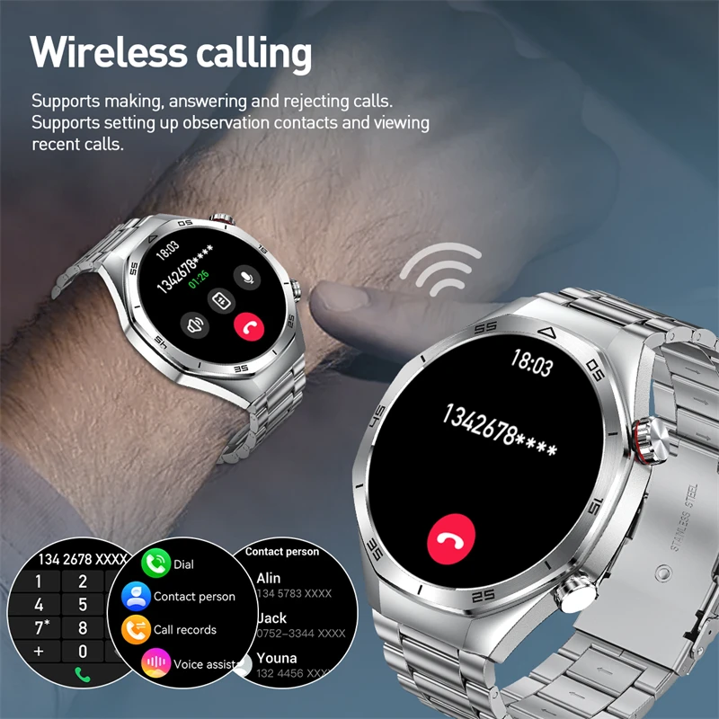 LIGE Bluetooth Call Ultra Long Standby Men Smartwatch GPS Sports Tracker Smart Watch Voice Assistant Running Fitness Waterproof