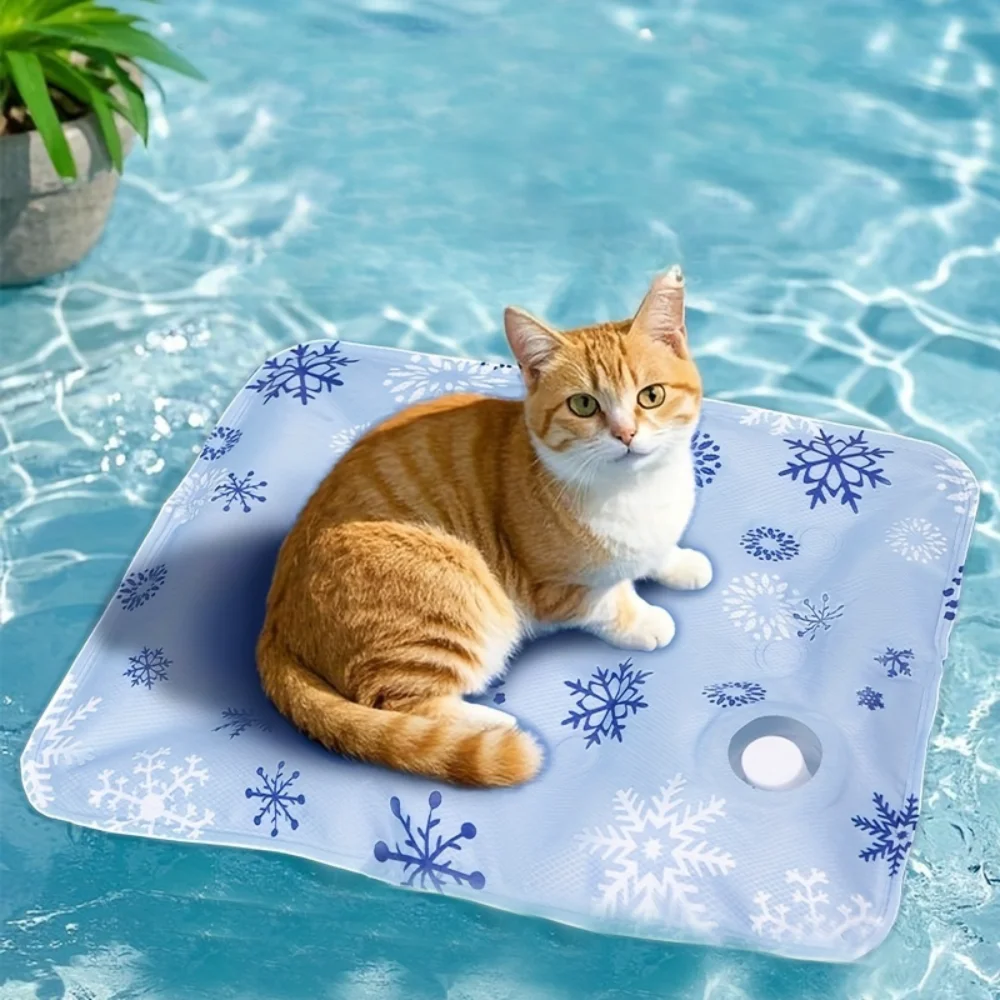 

Pet Cooling Mat Water Injection Ice Pad Cat Dog Ice Cushion Pet Cold Bed Portable Waterproof Wear Resistant for Cats and Dogs