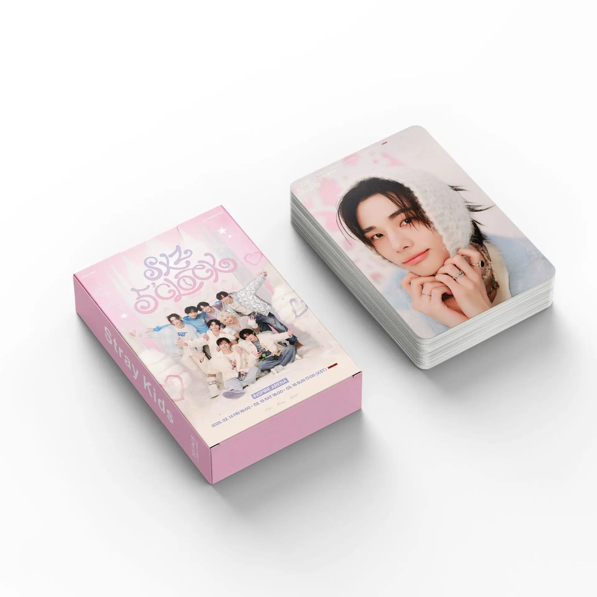 55pcs/Set Kpop 2025 SKZ'S Clock Lomo cards Idol Group HD Laser Photo Cards for Fan Gift Collectible Card