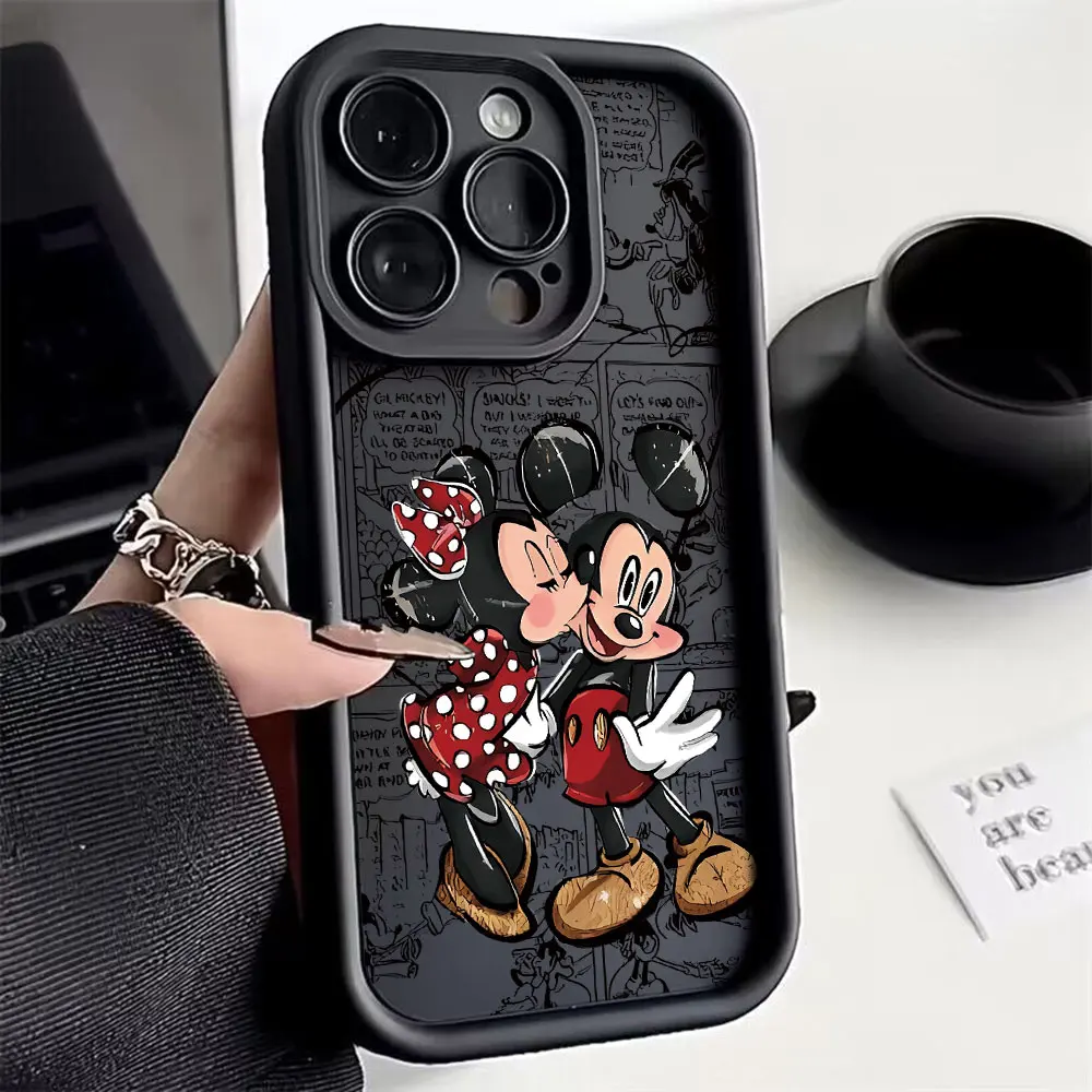 Casing ponsel Disney lucu Mickey Minnie, casing pelindung ponsel untuk OPPO A3 A3X A5 A7 A16 A17 A38 A53 A54 A55 A58 A72 A74 A76 A78 A94 A98 PRO 4G 5G