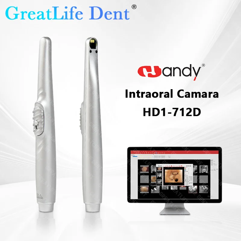 GreatLife Dent Handy 6 LEDS HDI-712D Real-time DSLR Digital Intra-oral Camera USB Viewer with TWAIN Driver Win 11 System