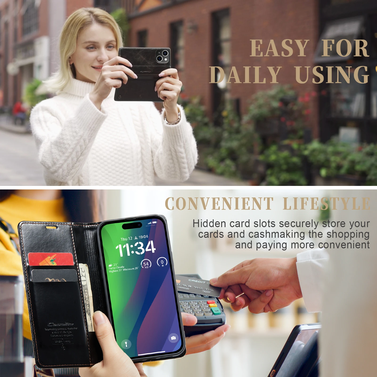 Чехол для IPhone 15 Pro, роскошный кожаный чехол-кошелек в стиле ретро для IPhone15 14 13 12 11 Pro Max 8 7 6s Plus, магнитный деловой чехол для телефона