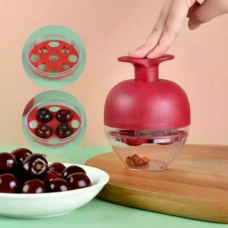 Cherry Pitter Tool Pitting Tool, 4 Holes Dates Core Upgrade Cherries Stoner Cherry Core Remover Fruit Seed Remover For Household
