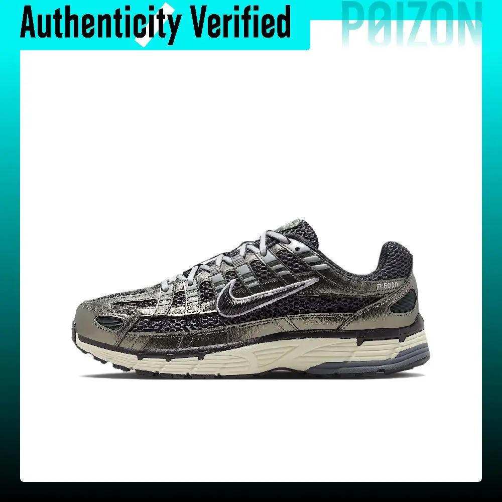 Nike P-6000 Running Shoes Men's Low-top Coal Black/Metal Blue Gray/Smoke Gray/Black IR0923-001
