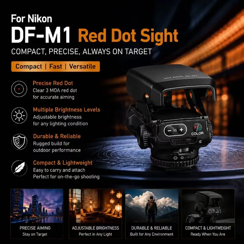 New Genuine For Nikon DF-M1 Dot Sight Telephoto Auxiliary Viewfinder Hot Shoe Target Sight for Nikon DSLR Mirrorless Camera