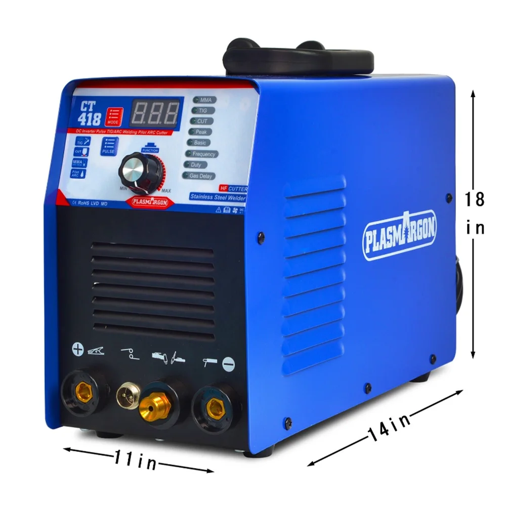 Plasmargon Plasma Cutter 4 in 1 Welding Machine CT418 Tig MMA CUT HF Pulse DC inverter CNC Plasma Cutter for Metal