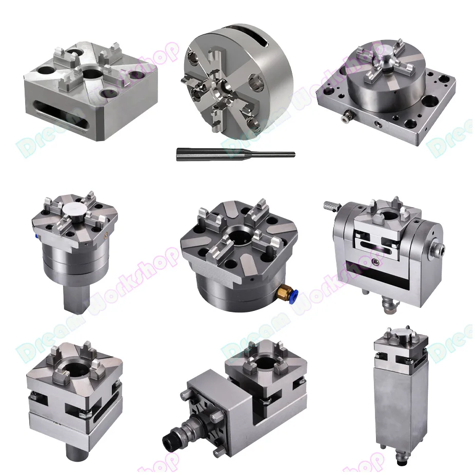 100mm Pneumatic manual Chuck for EDM Spark Machine Electrode Clamping Precision CNC Engraving Chuck apply to ER Interface