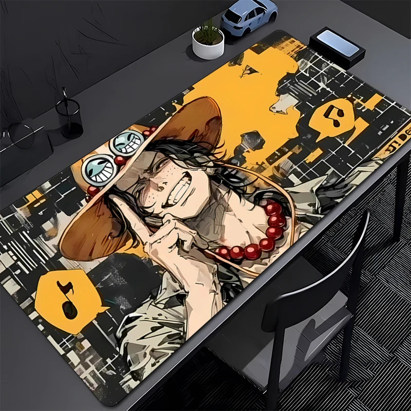

ONE PIECE Portgas D Ace Gaming Mouse Pad Accessories Office Gamer Keyboard Desk Mat Non-Slip ground mat PC carpet Large Mousepad